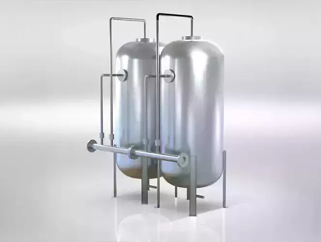 Vertical capacity metering system 3D model Vertical capacity metering system 3D model