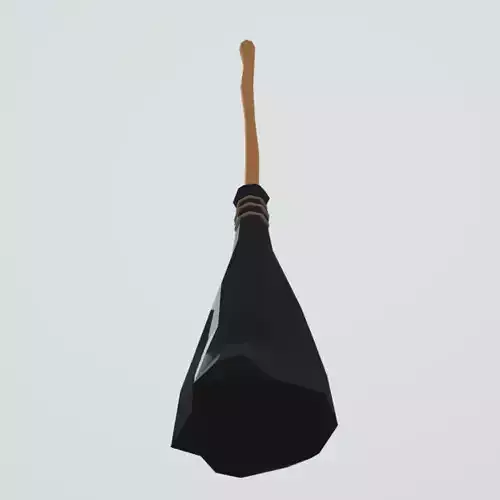 Broom low poly cartoon Free low-poly 3D model