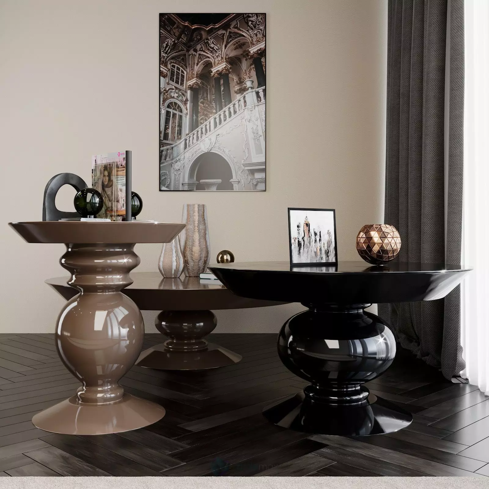 Modern tables 3D model_0