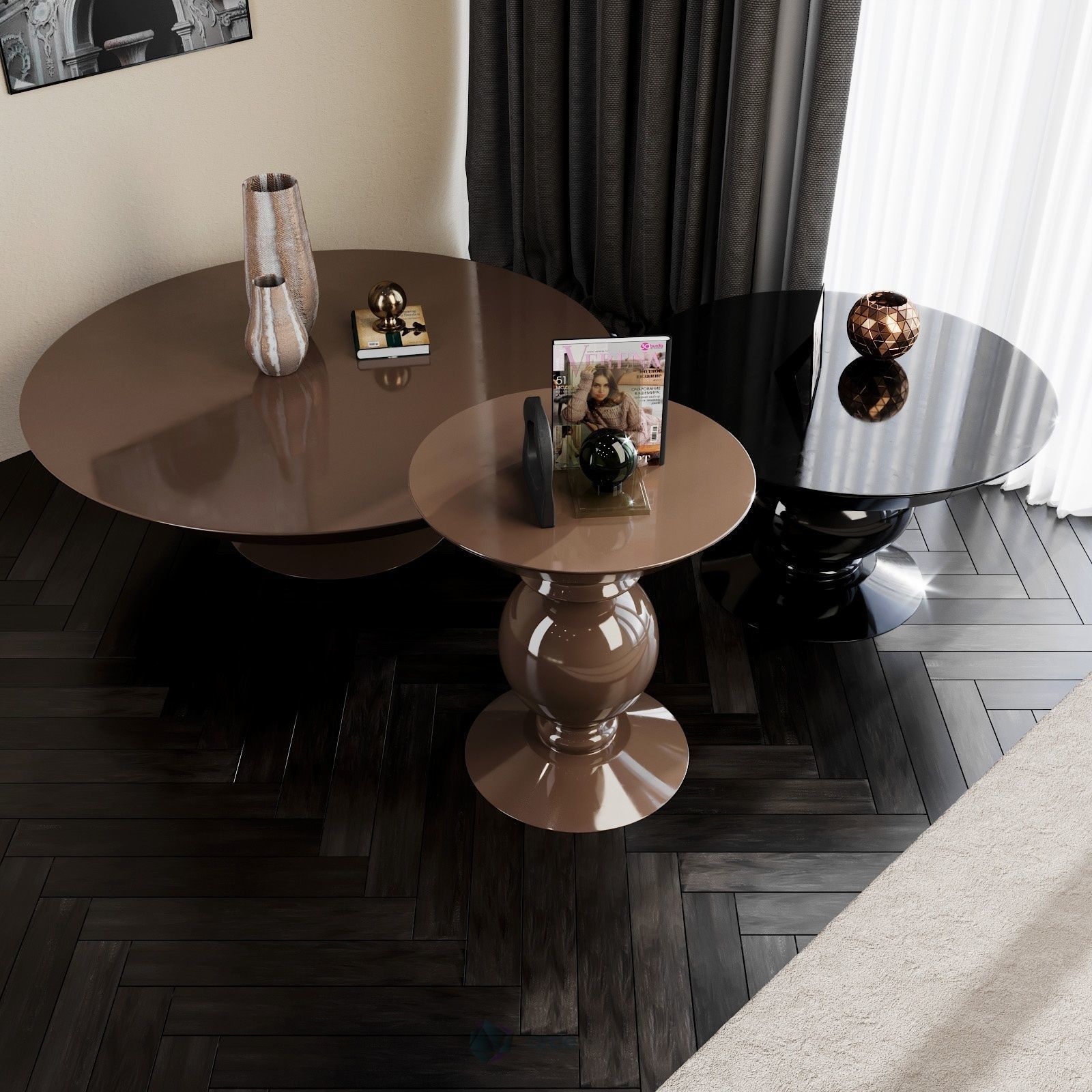 Modern tables 3D model_4