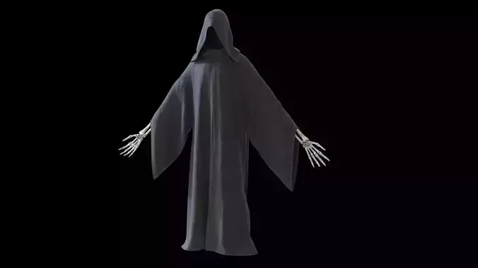 Reaper cloak with skeletons