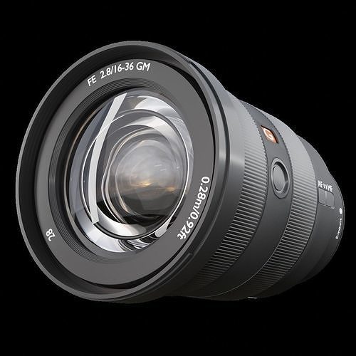 Sony FE 16-35mm F2 8 GM camera lens 3D model