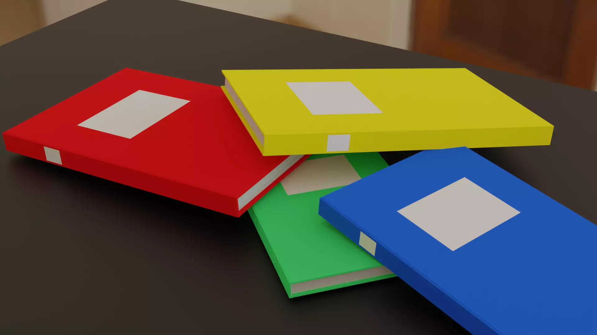 Books book on table Free low-poly 3D model