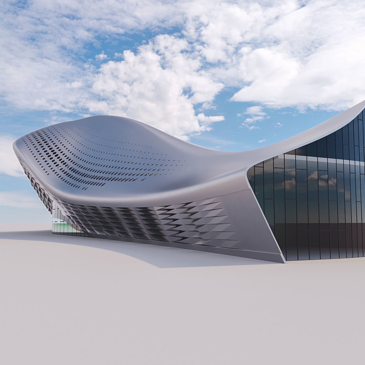 Futuristic building 17 3D model_3