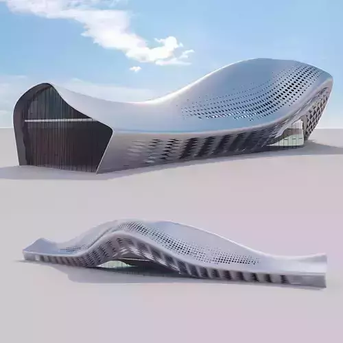 Futuristic building 17 3D model