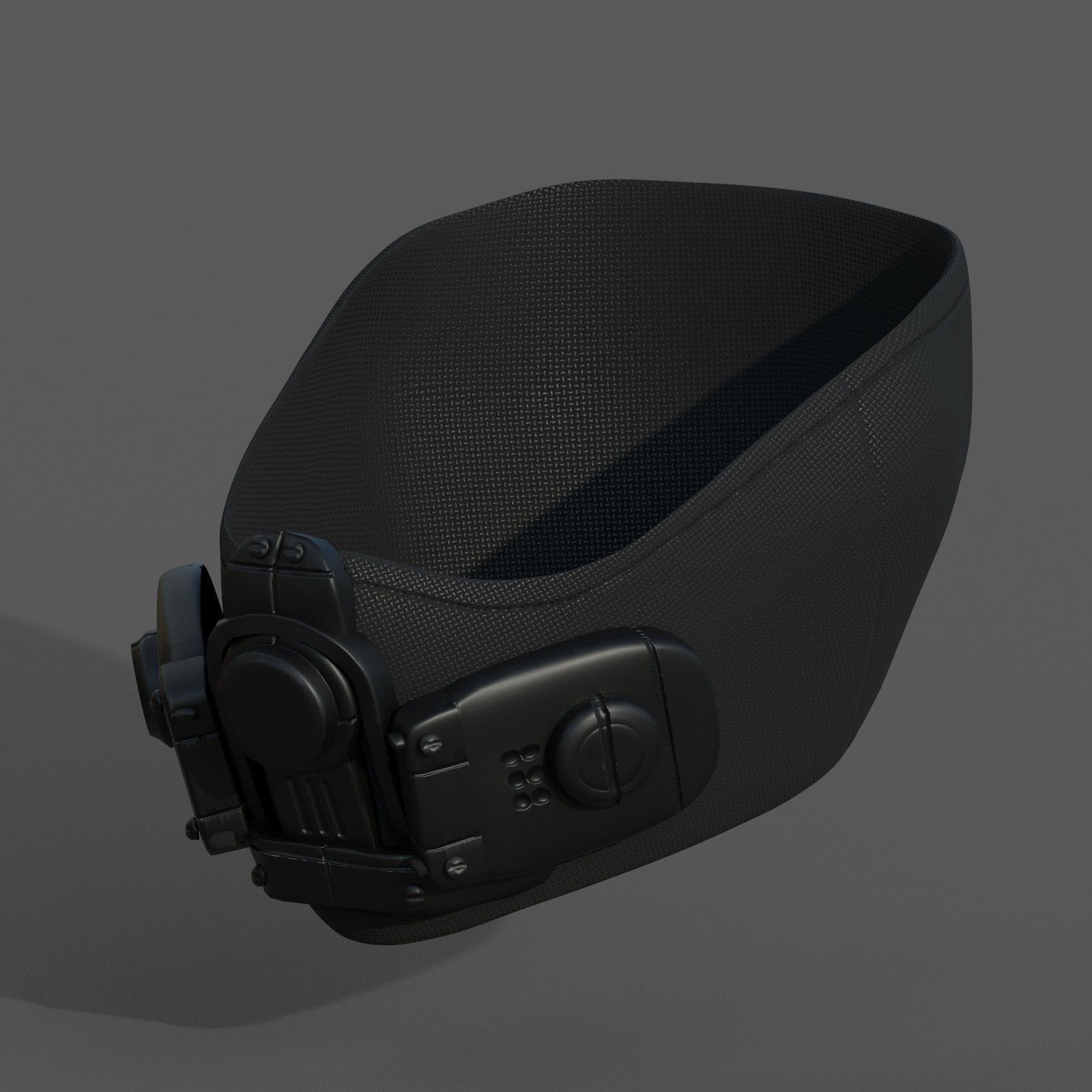 Gas mask respirator scifi futuristic 3d  Low-poly 3D model_7