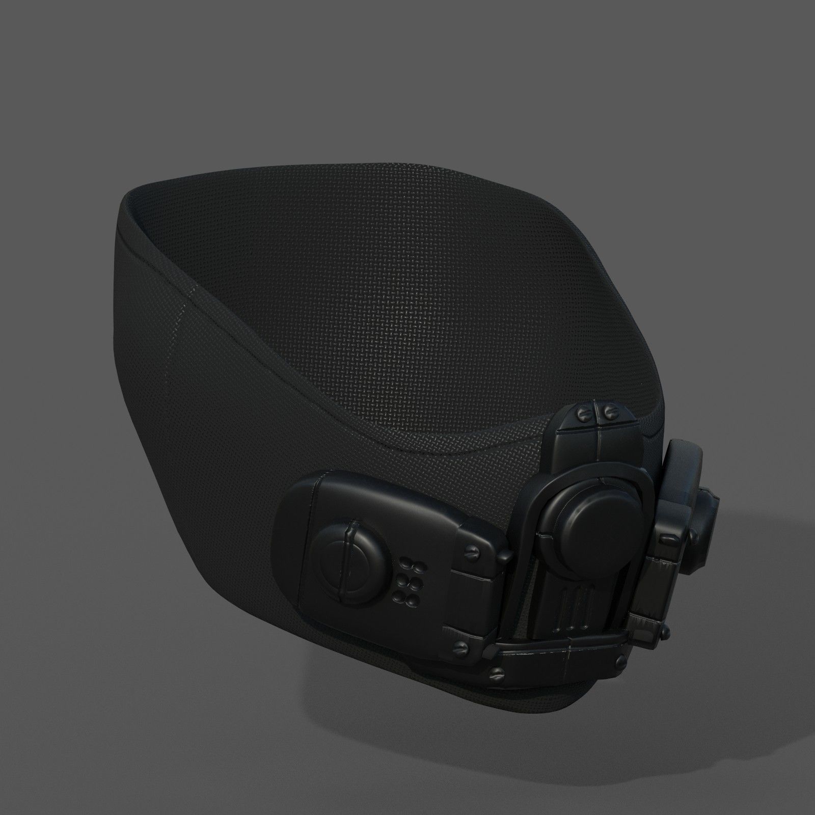 Gas mask respirator scifi futuristic 3d  Low-poly 3D model_1