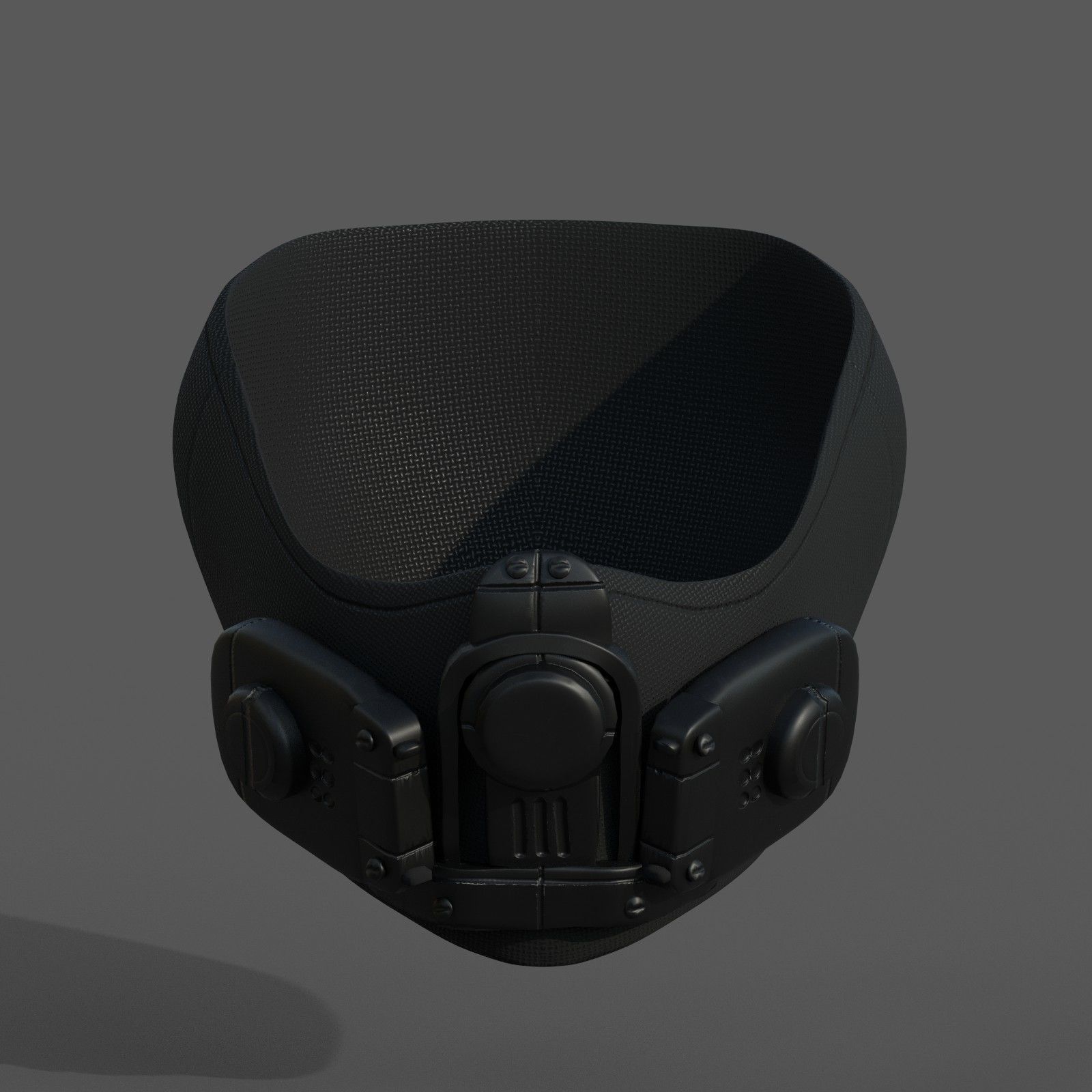 Gas mask respirator scifi futuristic 3d  Low-poly 3D model_3