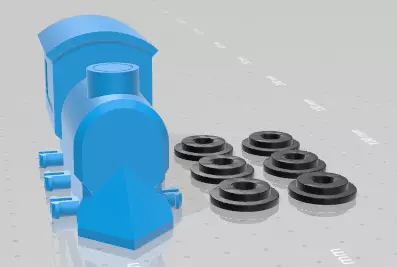 Simple Locomotive Free 3D model