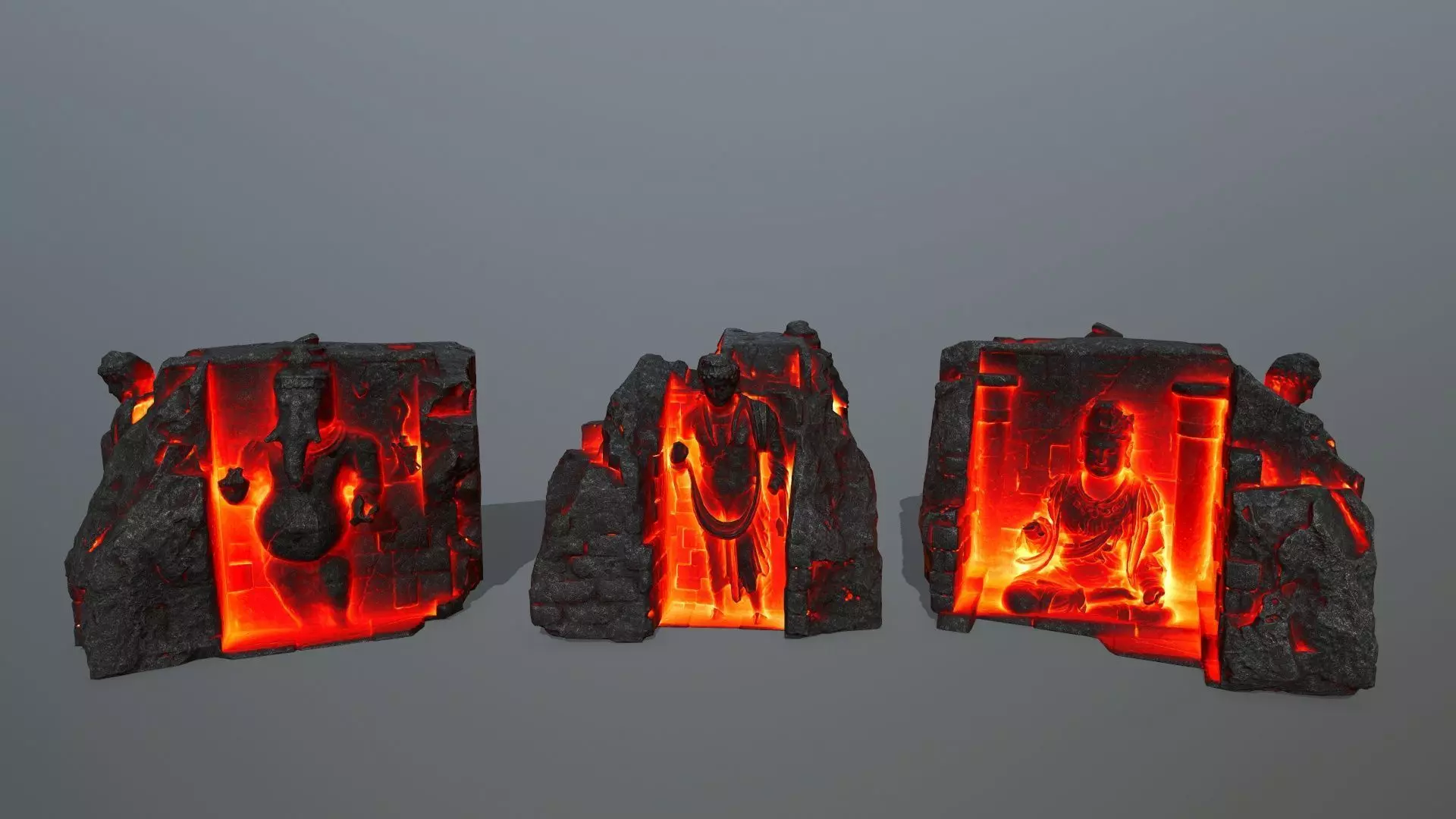 buda temple  Low-poly 3D model_0