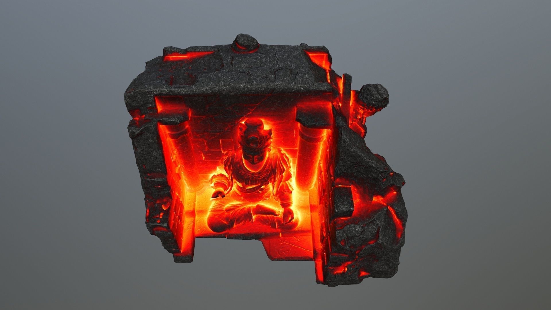 buda temple  Low-poly 3D model_12