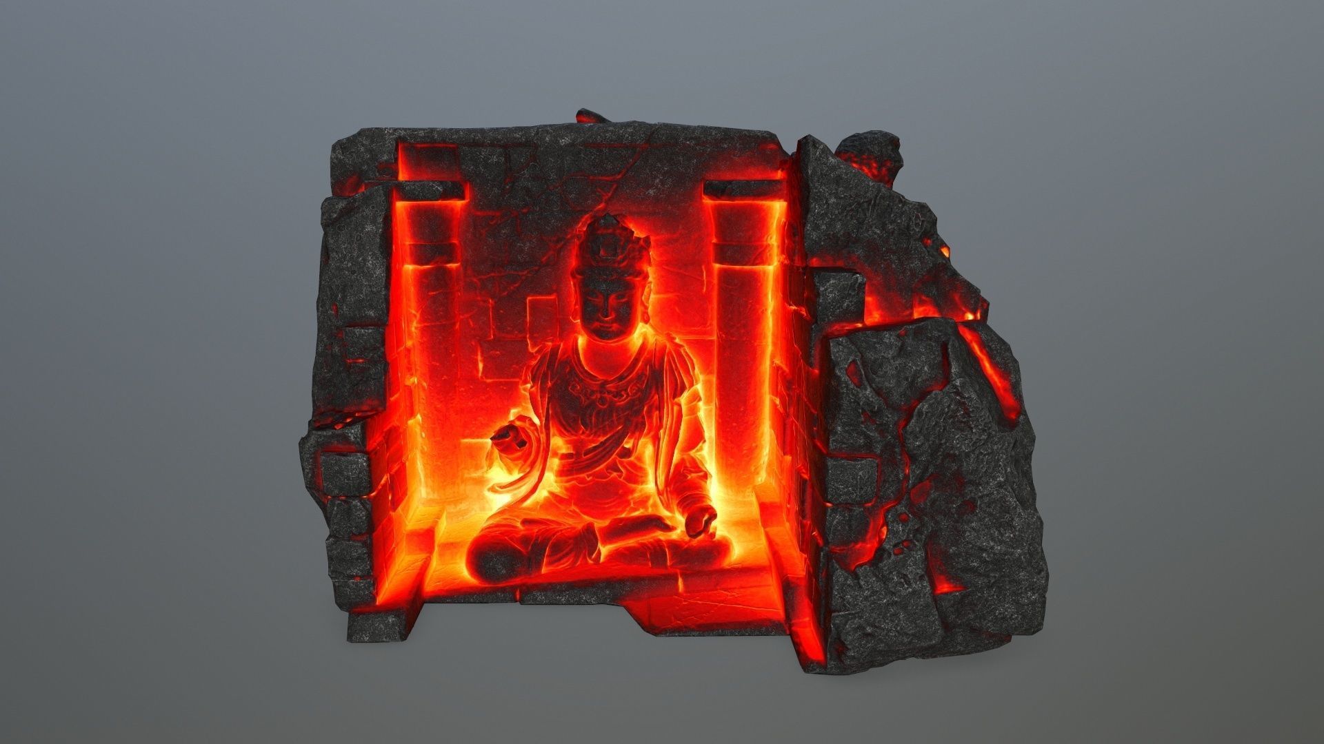 buda temple  Low-poly 3D model_3