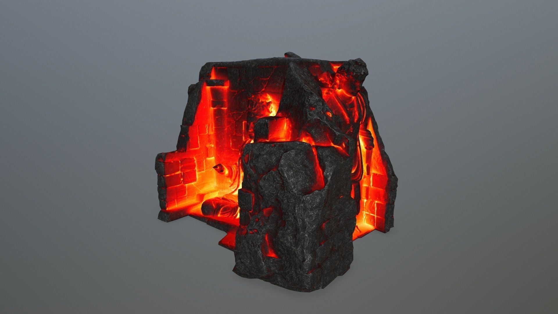 buda temple  Low-poly 3D model_10