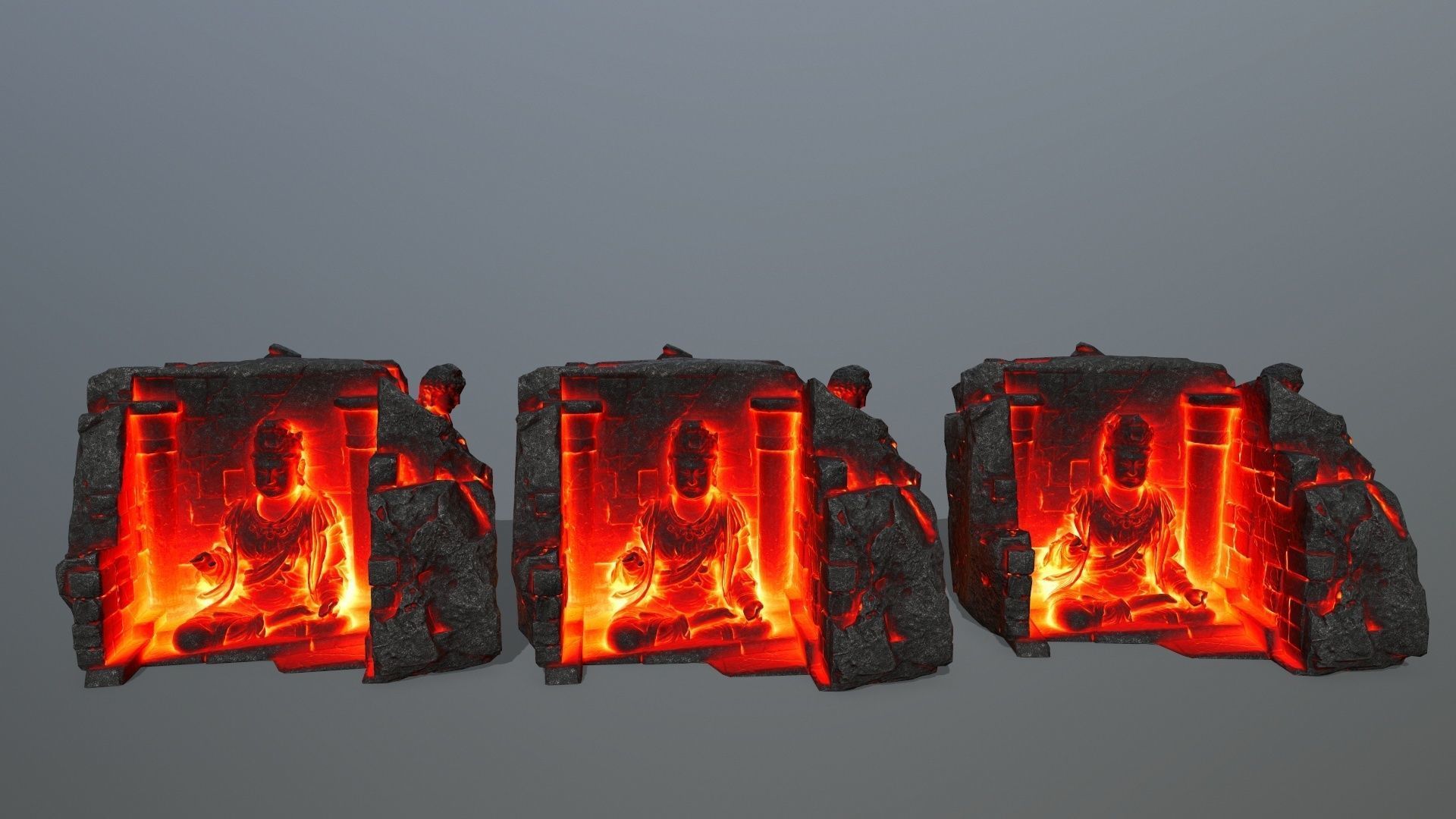 buda temple  Low-poly 3D model_1