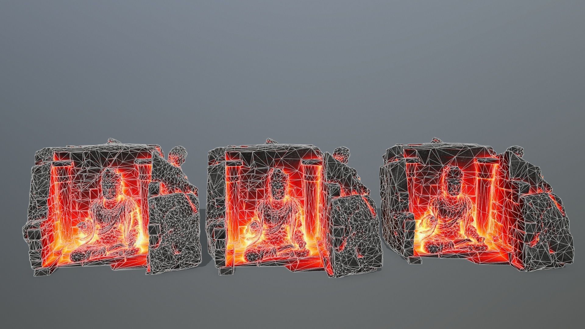 buda temple  Low-poly 3D model_2