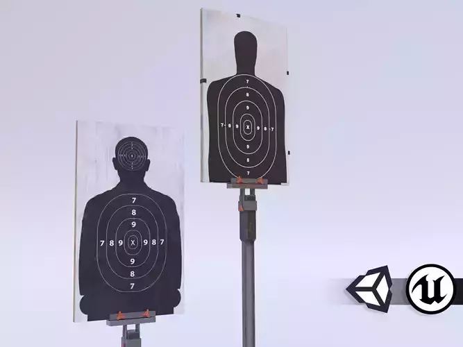 PBR Assets - Shooting Range Machine Low-poly 3D model