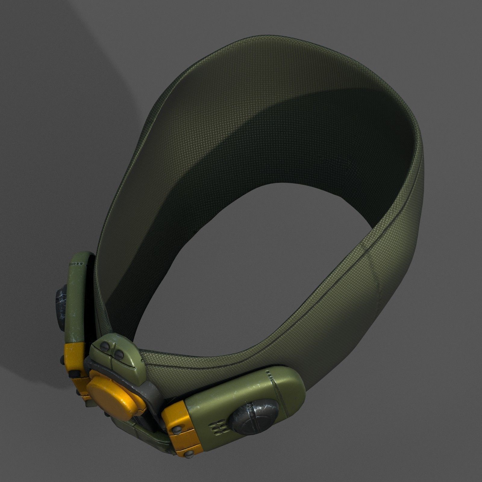 Gas mask helmet 3d safety isolated  Low-poly 3D model_6