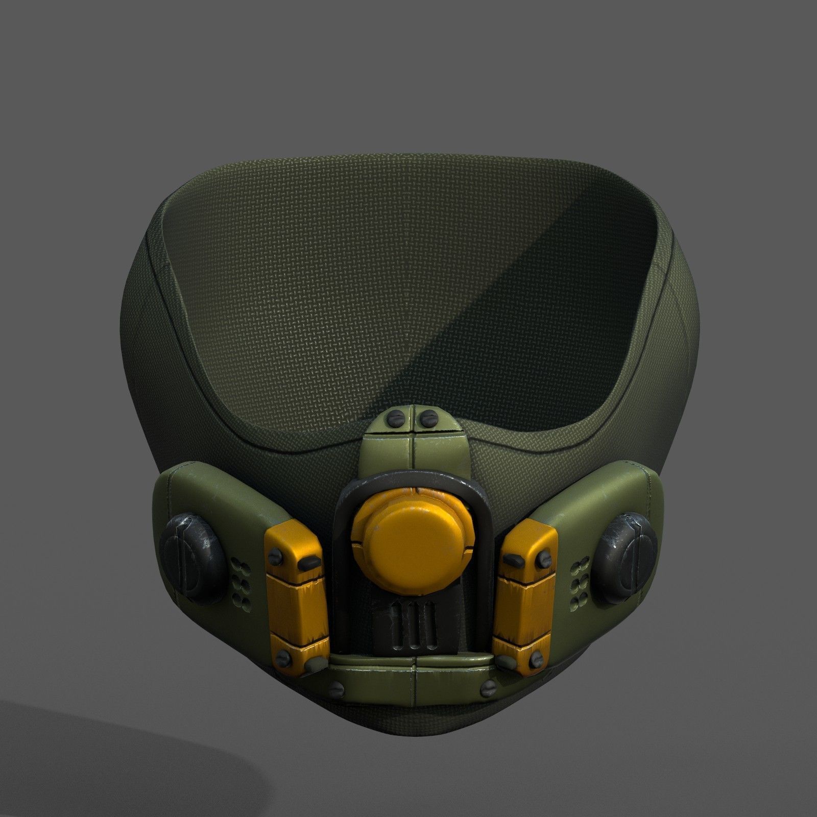 Gas mask helmet 3d safety isolated  Low-poly 3D model_3
