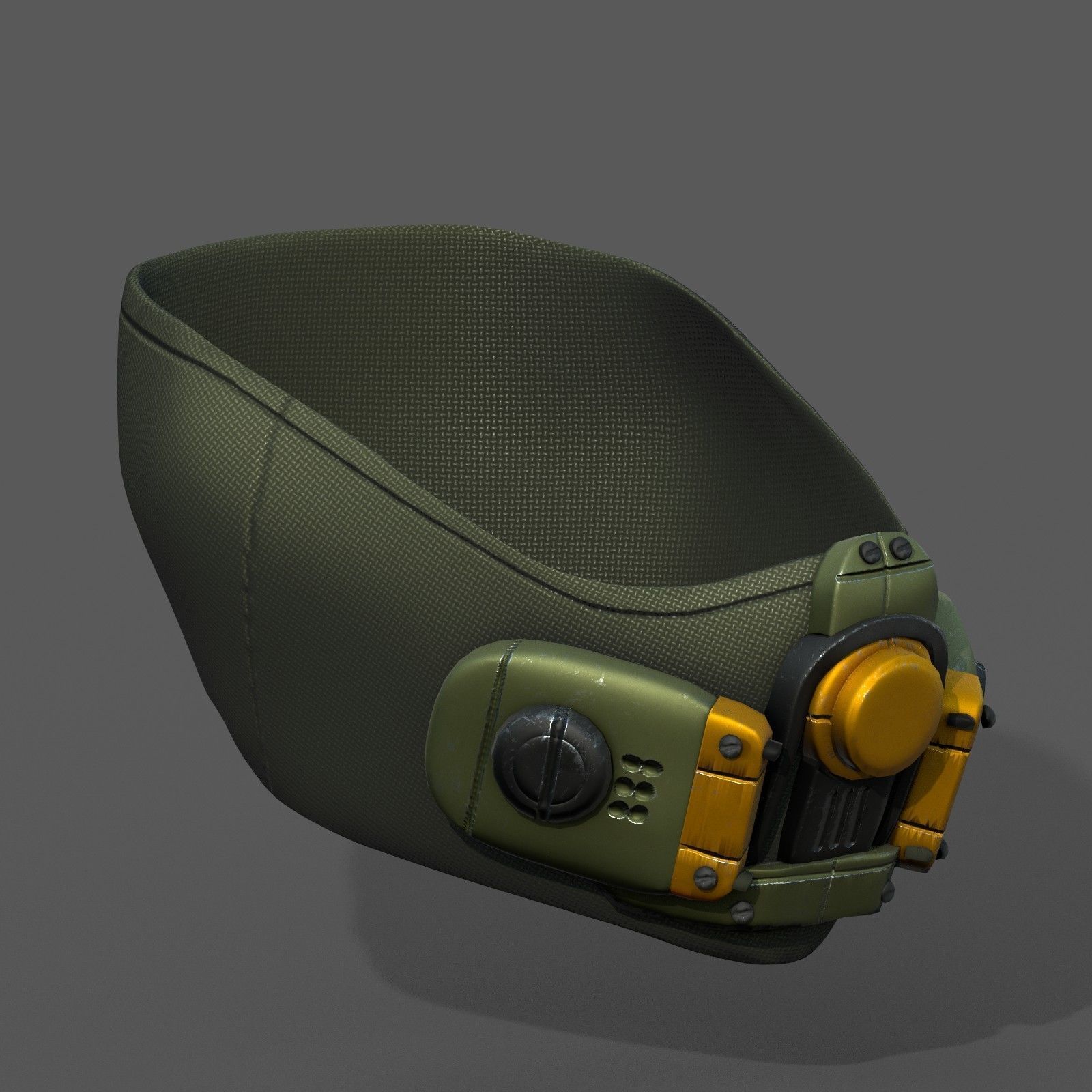 Gas mask helmet 3d safety isolated  Low-poly 3D model_7