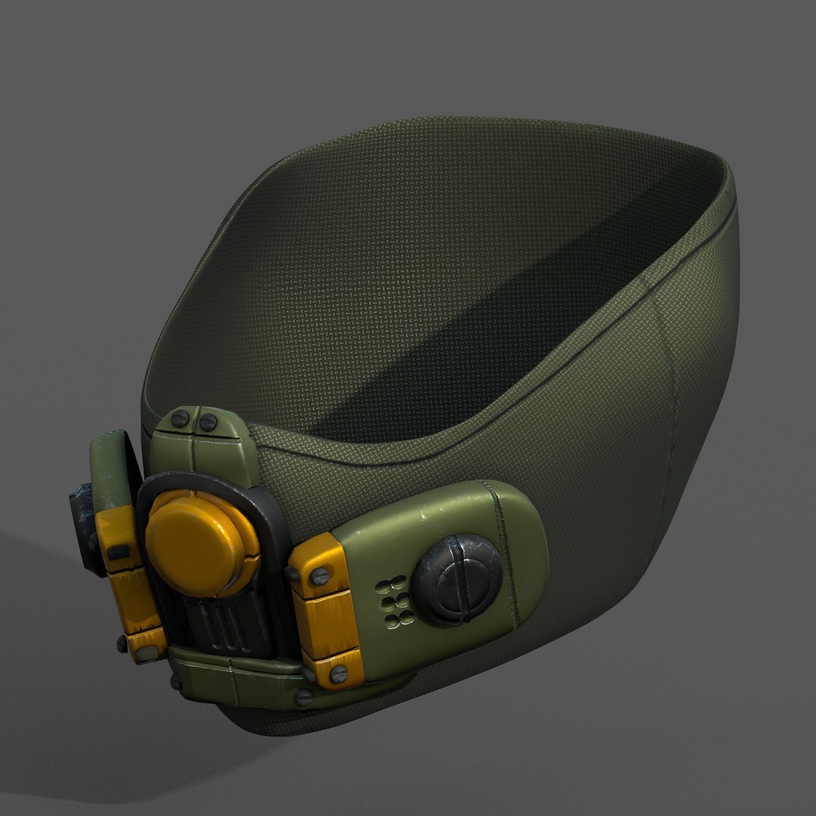 Gas mask helmet 3d safety isolated  Low-poly 3D model_4