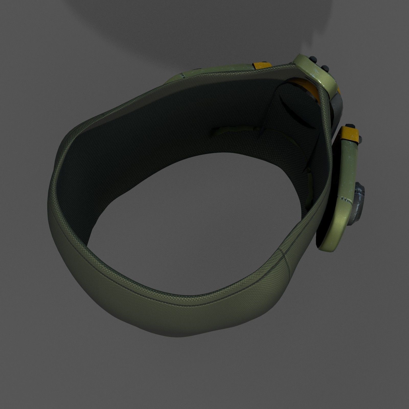 Gas mask helmet 3d safety isolated  Low-poly 3D model_1