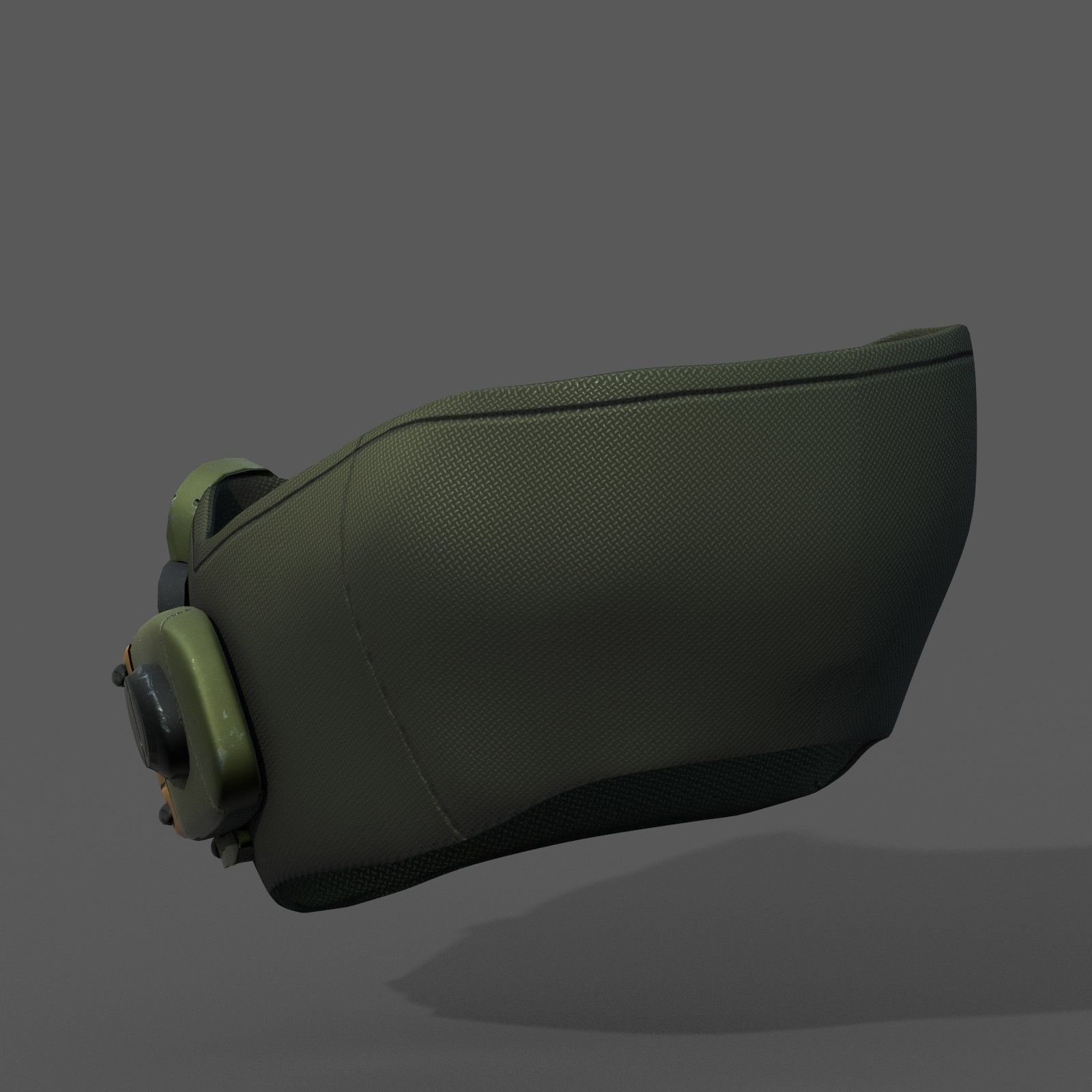 Gas mask helmet 3d safety isolated  Low-poly 3D model_2