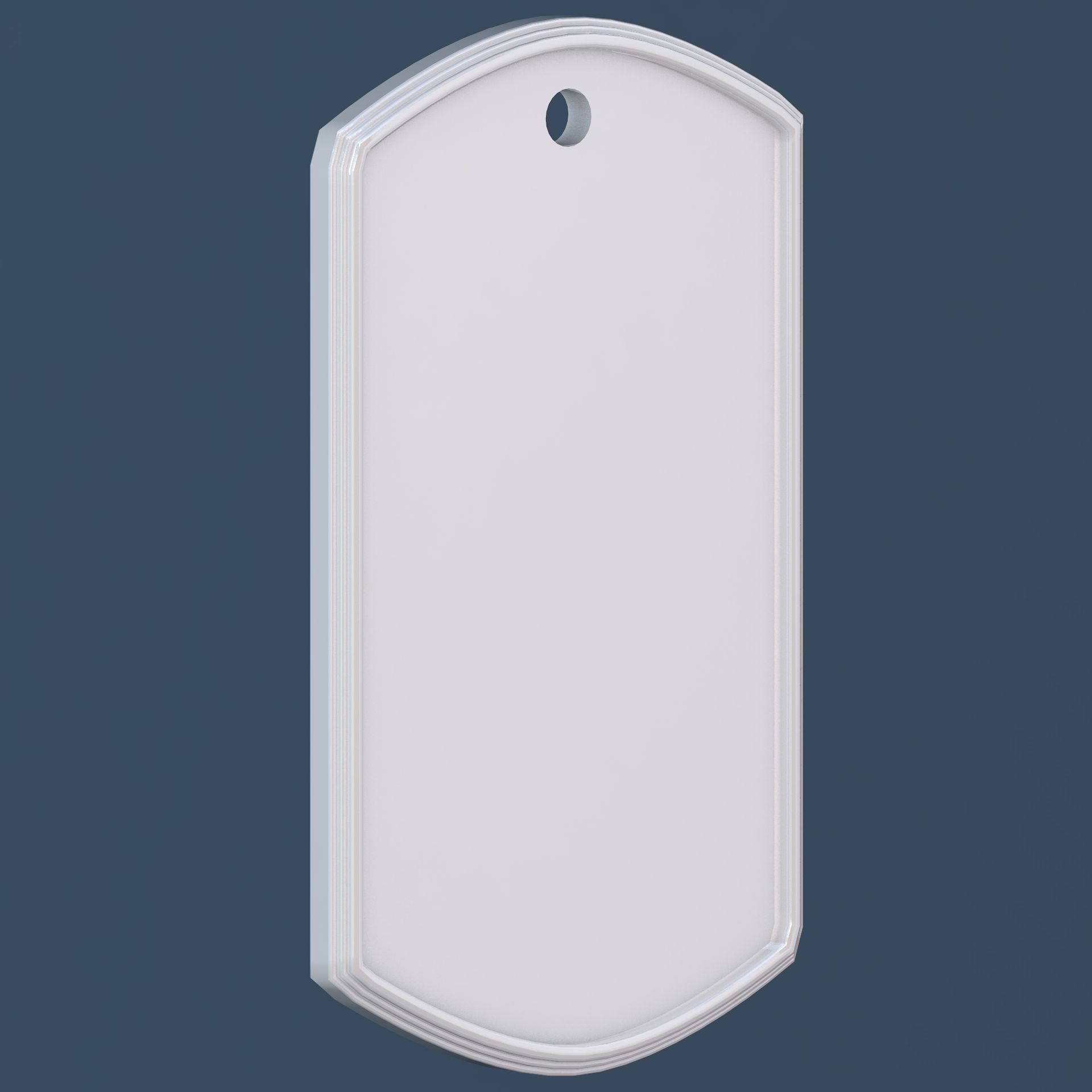 Dog Tag Low-poly 3D model_2