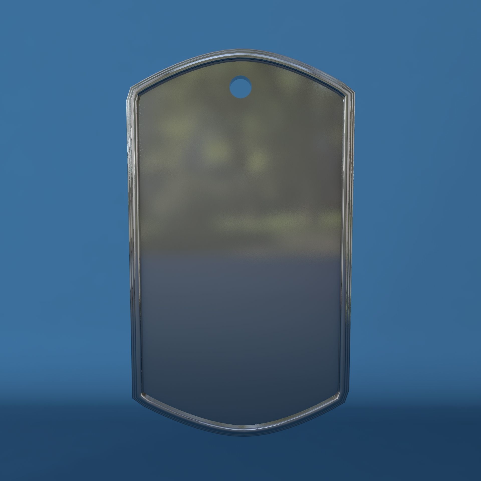 Dog Tag Low-poly 3D model_6