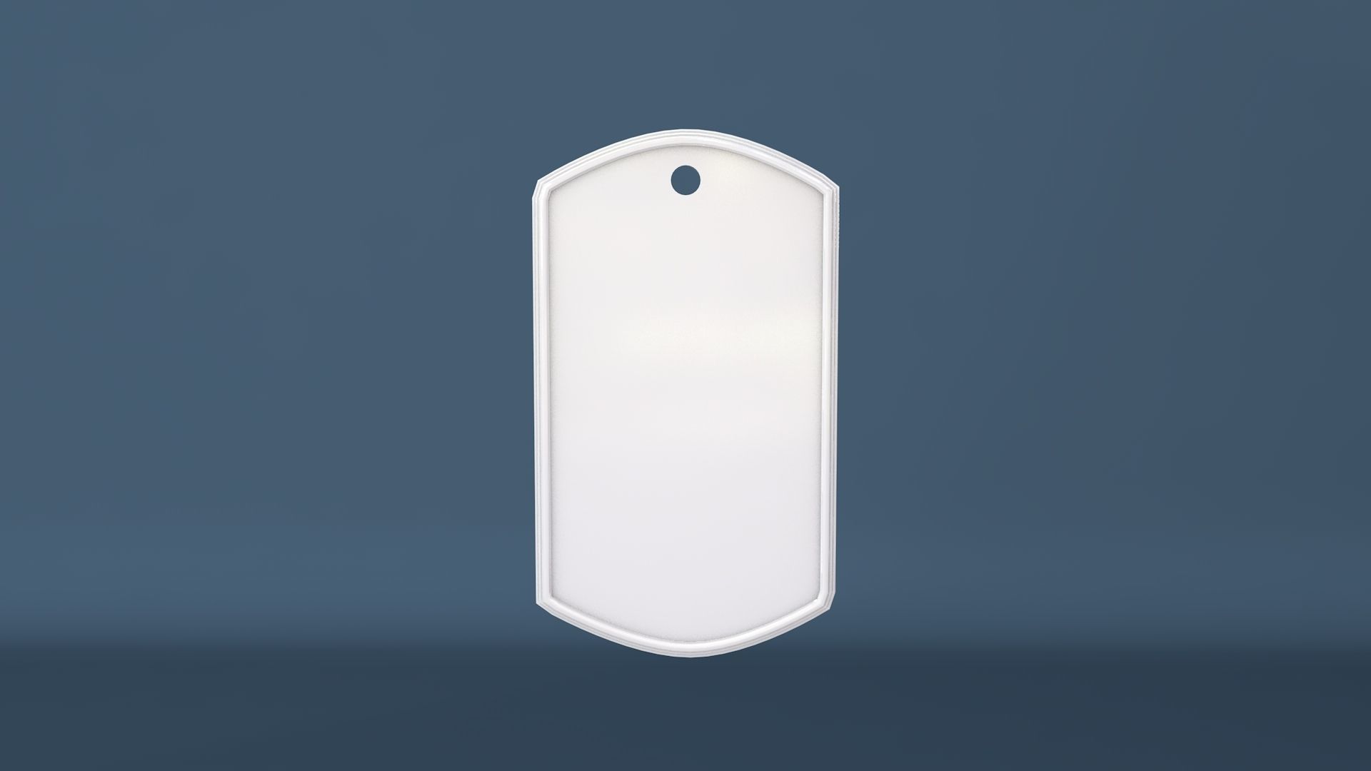 Dog Tag Low-poly 3D model_5