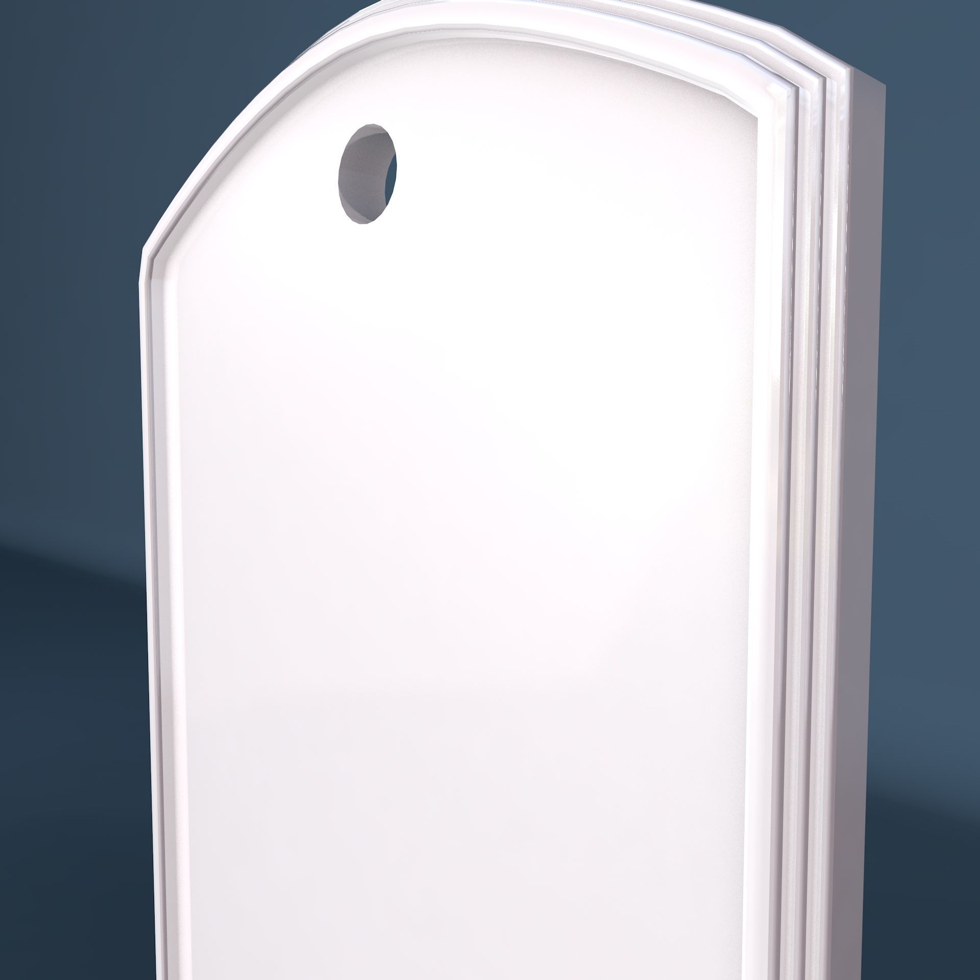 Dog Tag Low-poly 3D model_4