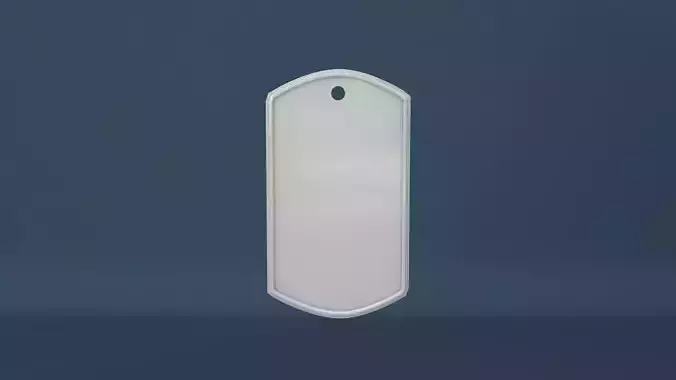 Dog Tag Low-poly 3D model