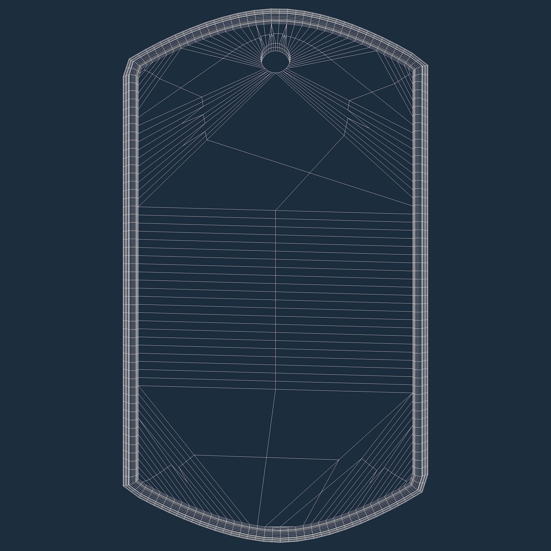 Dog Tag Low-poly 3D model_7