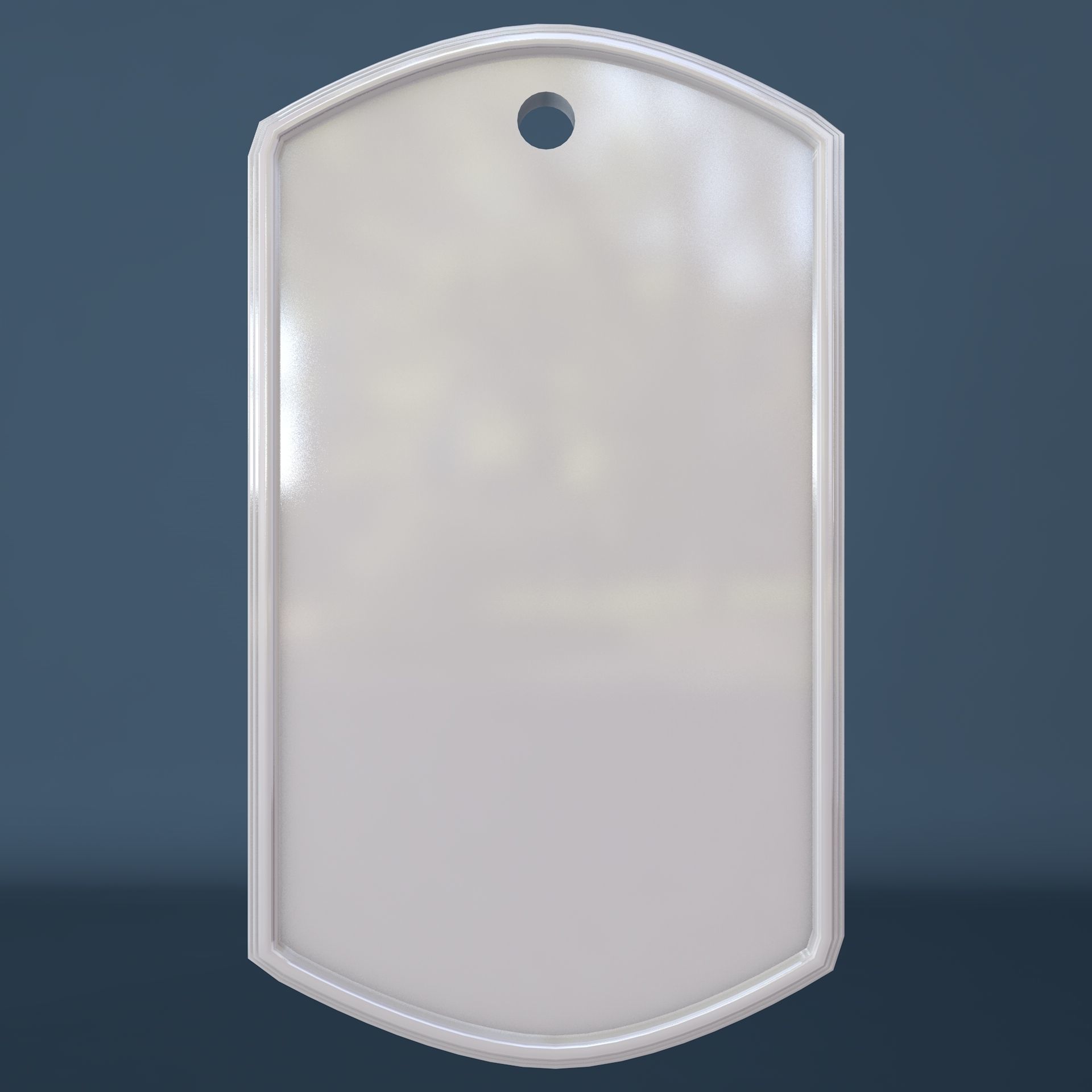 Dog Tag Low-poly 3D model_1