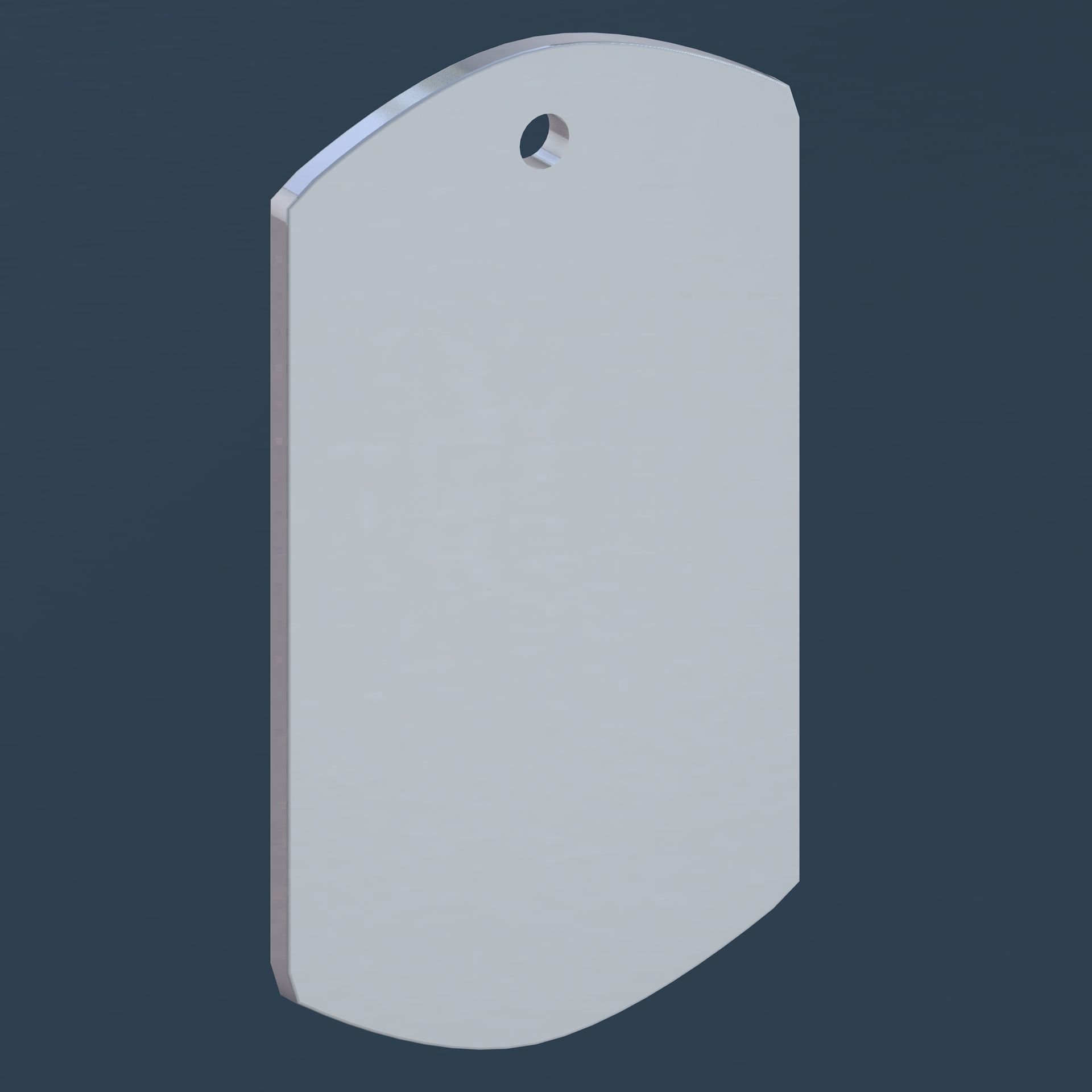 Dog Tag Low-poly 3D model_3
