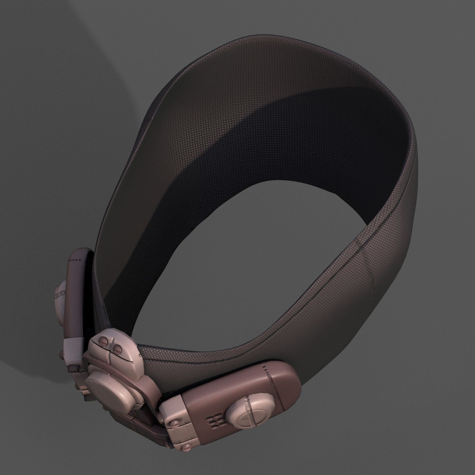 Gas mask respirator scifi futuristic 3d Low-poly 3D model_1