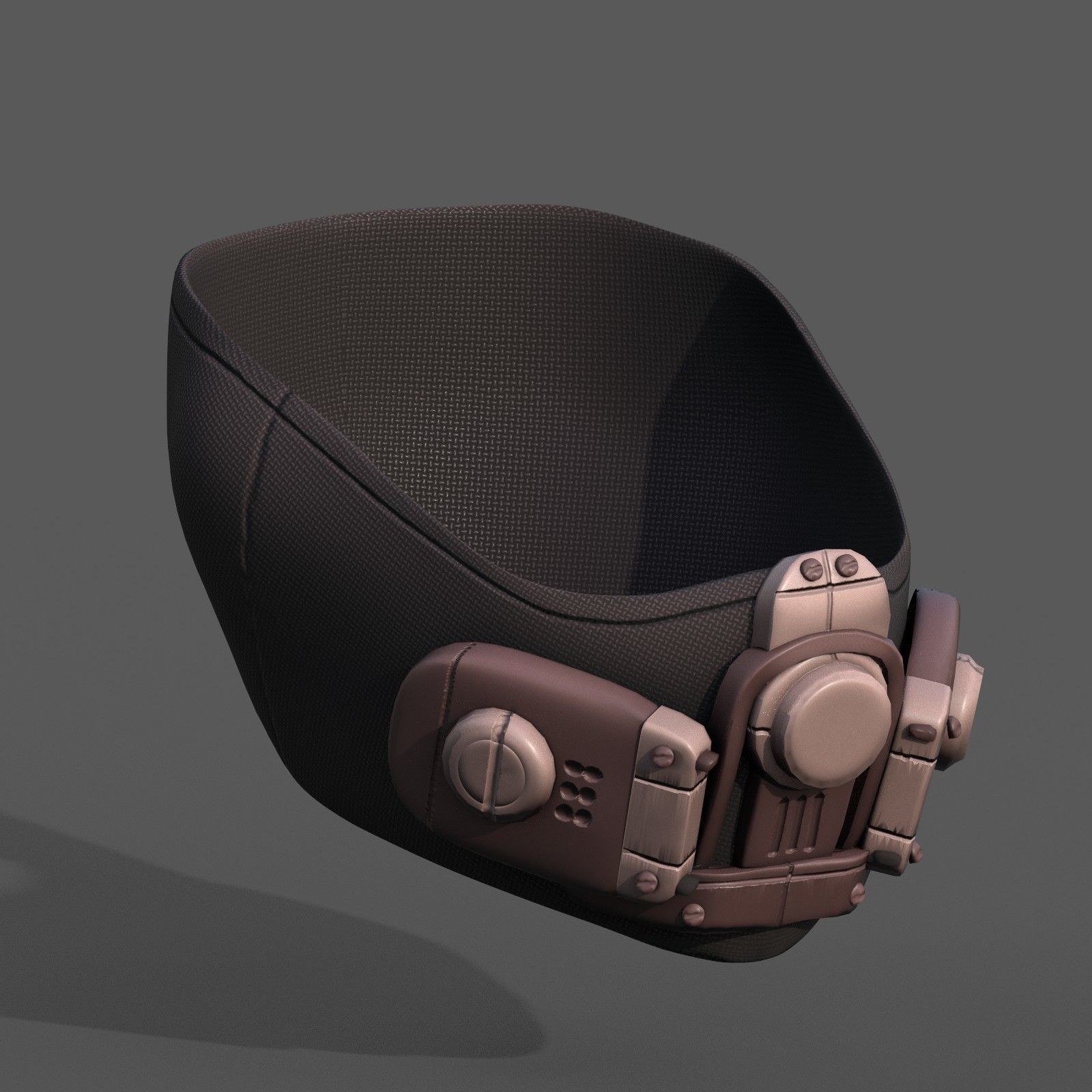 Gas mask respirator scifi futuristic 3d Low-poly 3D model_2