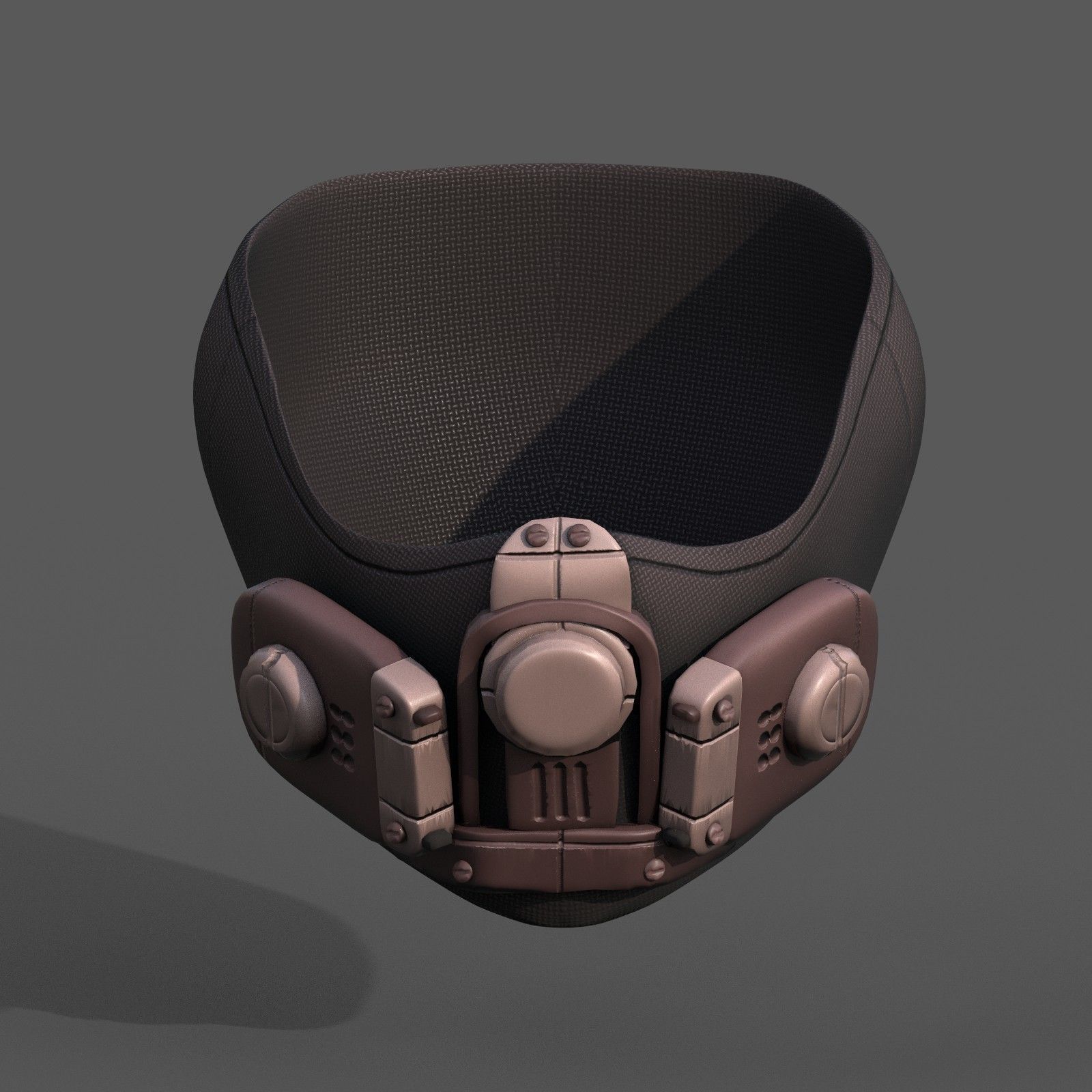 Gas mask respirator scifi futuristic 3d Low-poly 3D model_7