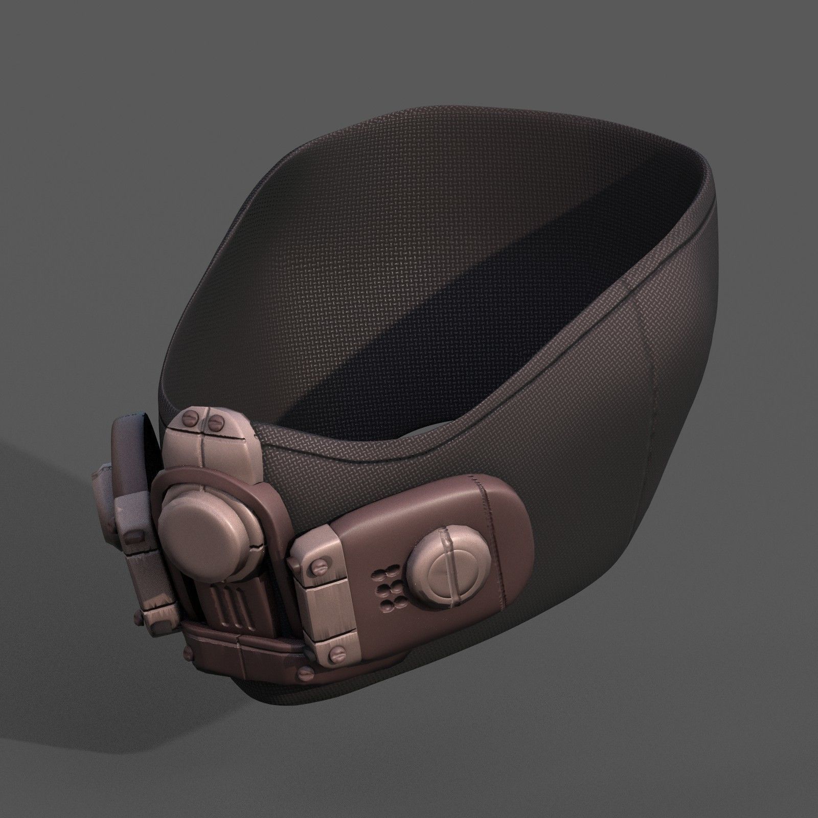 Gas mask respirator scifi futuristic 3d Low-poly 3D model_3