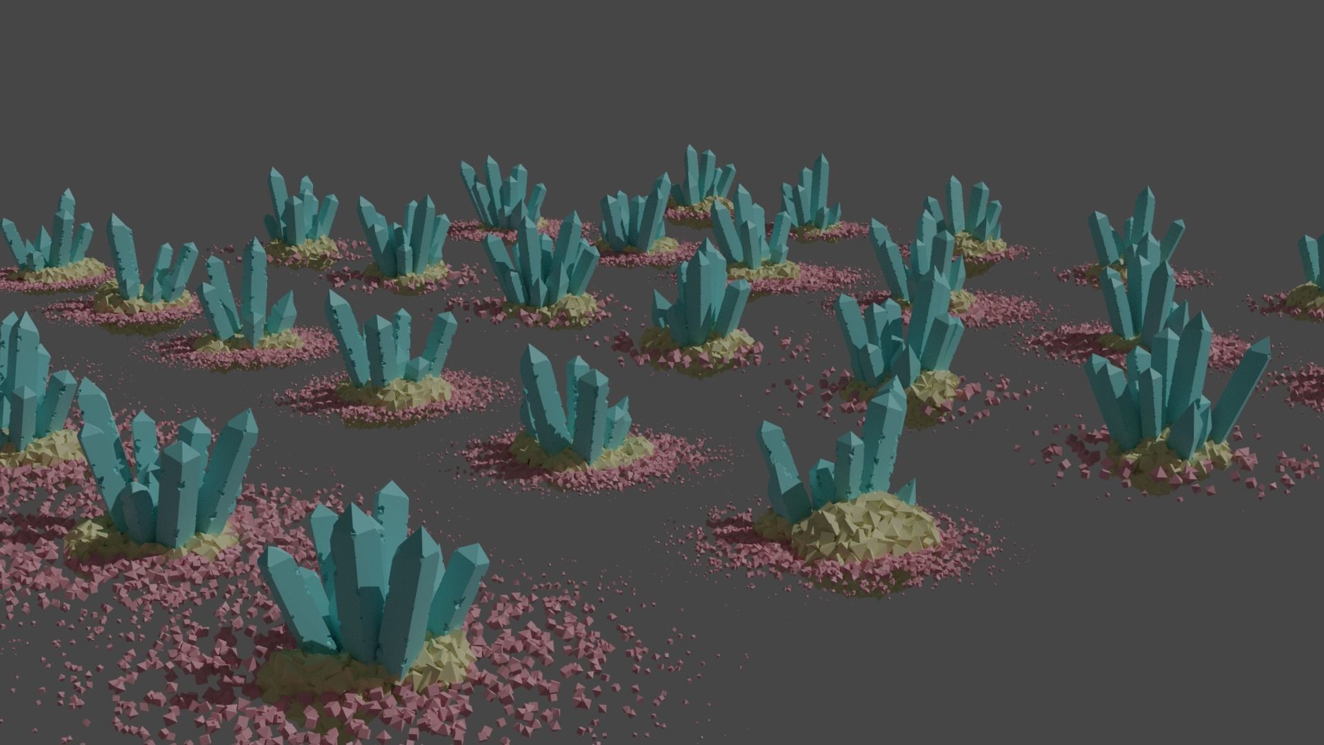 Crystal Pack 30 unique pcs 3D model_2