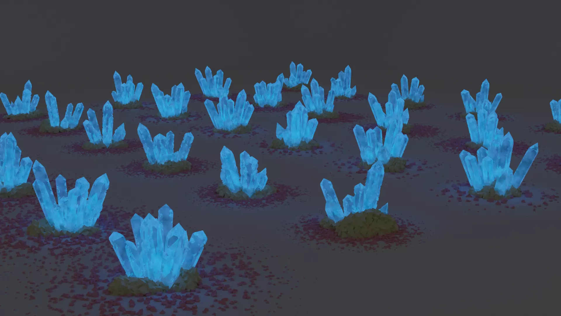 Crystal Pack 30 unique pcs 3D model_0
