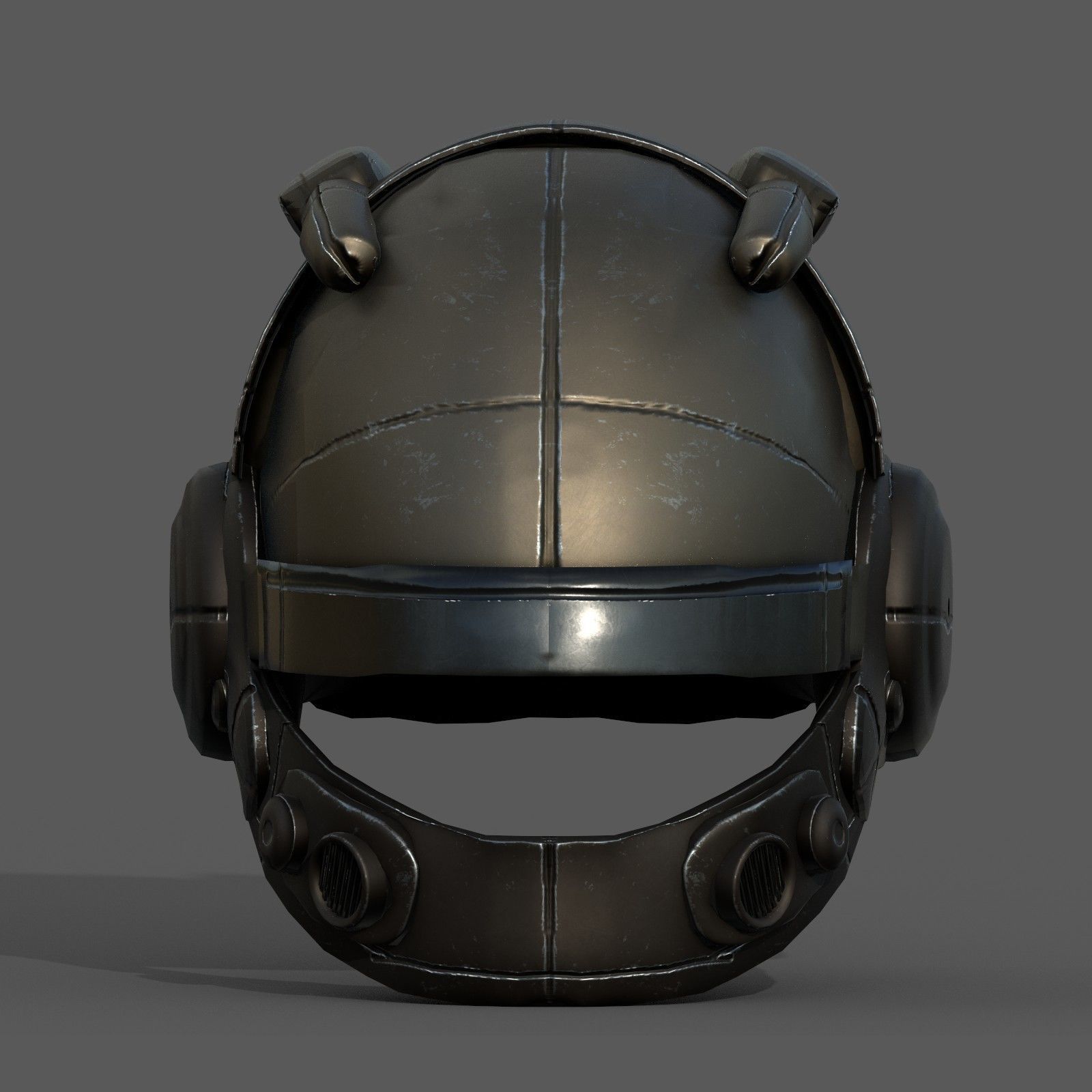 Helmet military combat soldier armor scifi Low-poly 3D model_3