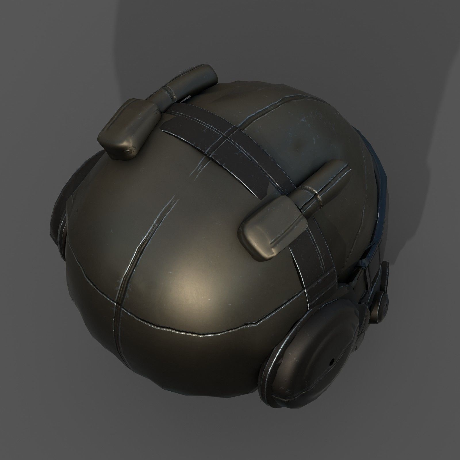 Helmet military combat soldier armor scifi Low-poly 3D model_8