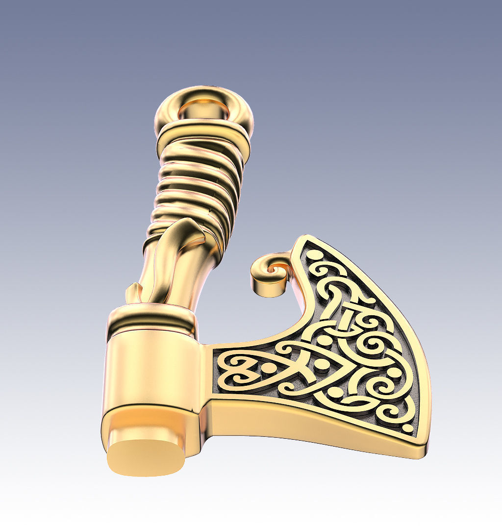 Pendant Axe 3D print model_1