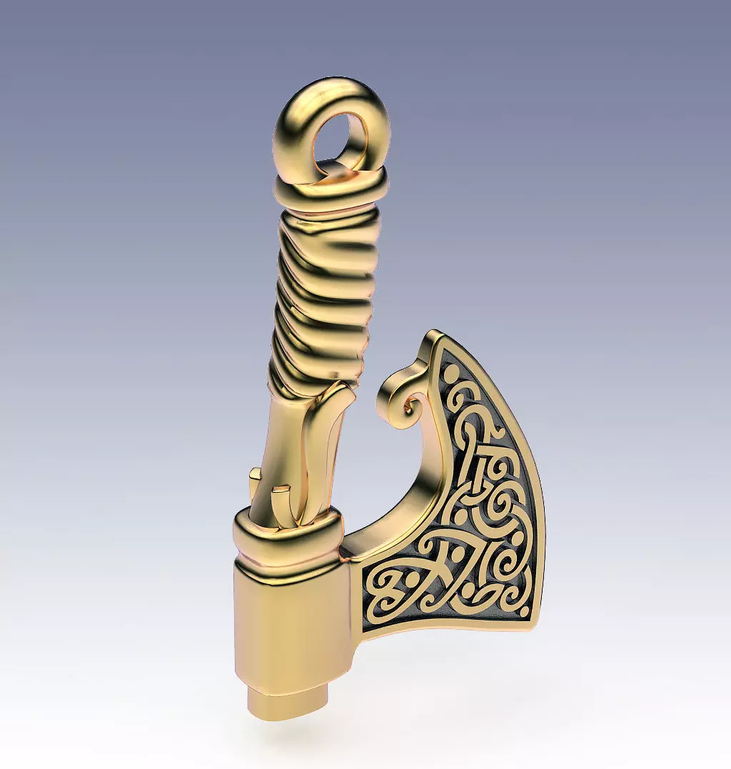 Pendant Axe 3D print model_0