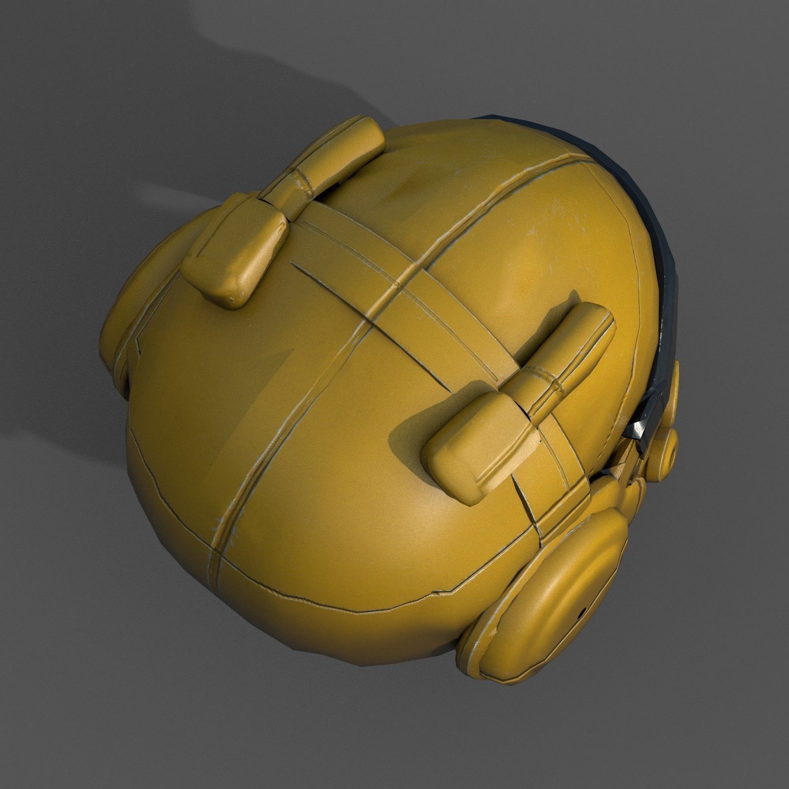 Helmet military combat soldier armor Low-poly 3D model_8