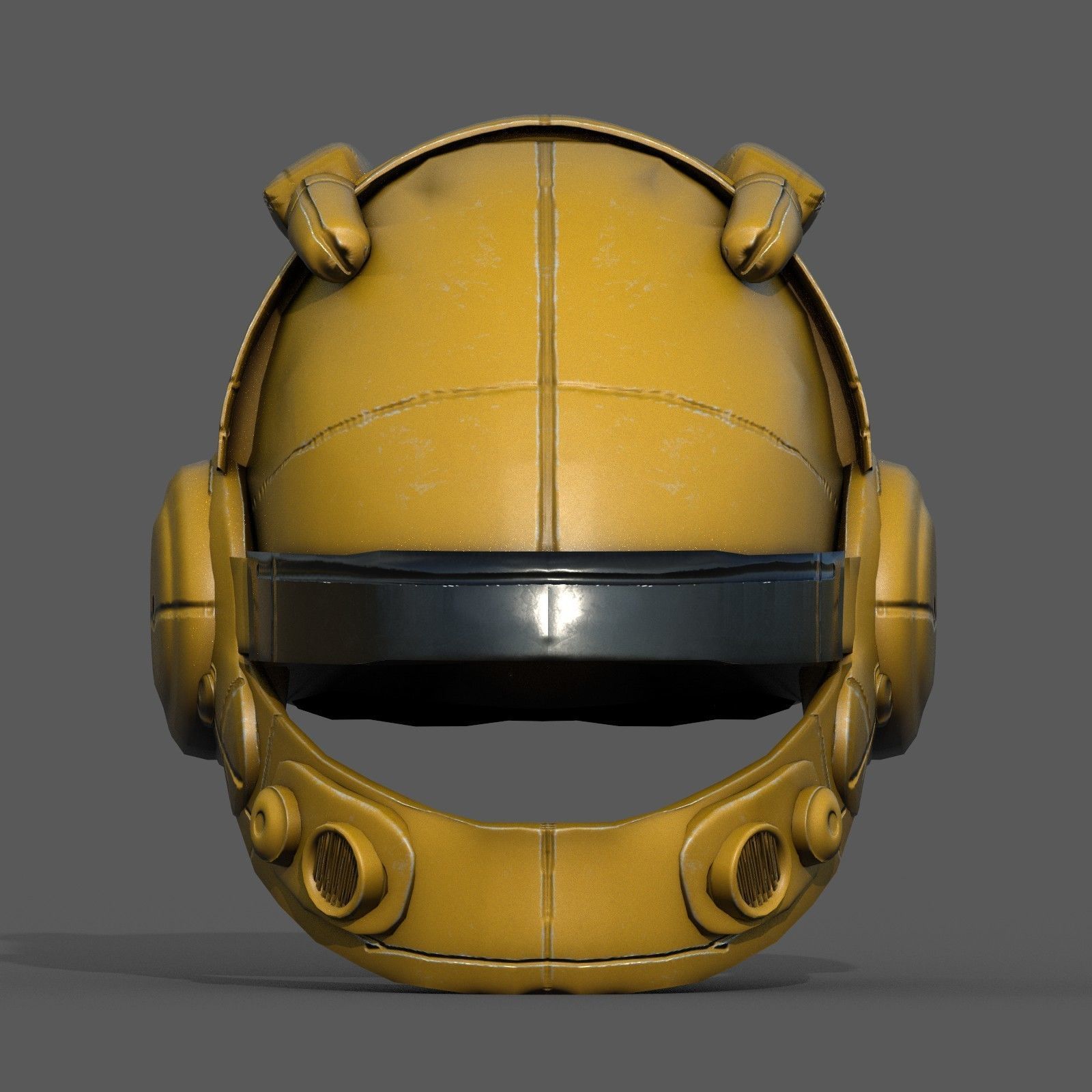 Helmet military combat soldier armor Low-poly 3D model_3