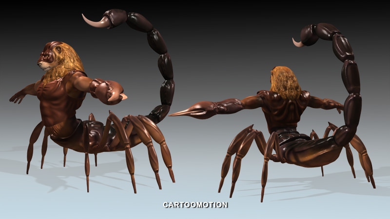 LION SCORPION HOROSCOPES Low-poly 3D model_5