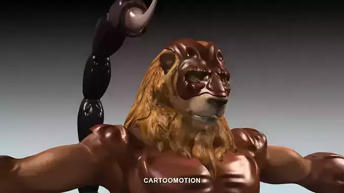 LION SCORPION HOROSCOPES Low-poly 3D model
