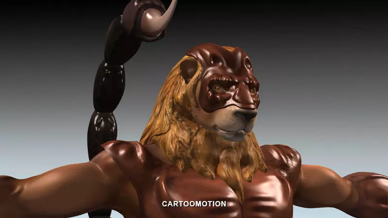 LION SCORPION HOROSCOPES Low-poly 3D model_0