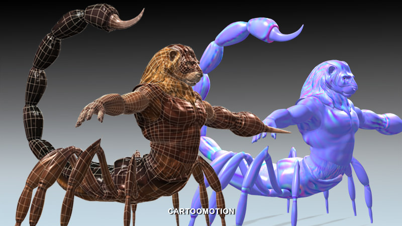 LION SCORPION HOROSCOPES Low-poly 3D model_2